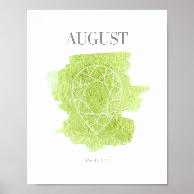 Peridot Birthstone August Poster (Front)