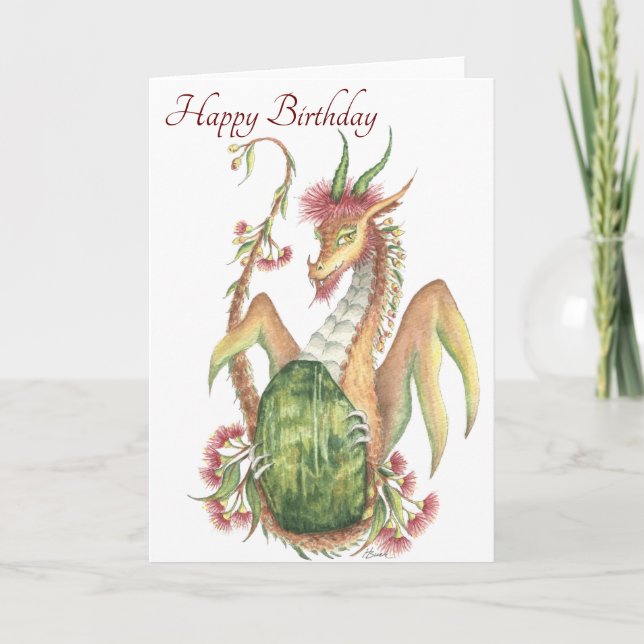 Peridot Dragon (Virgo) - Birthday card (Front)
