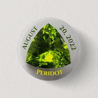 Peridot Trillion 3 Cm Round Badge