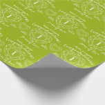 Peridot wedding anniversary 1 year of love green wrapping paper<br><div class="desc">Peridot celebrating 1 year of love anniversary lime green wrapping paper. Simple outline heart stone effect line art graphics lime green and white 1st Wedding Anniversary wrapping paper. Customise with your own first wedding anniversary names and marriage from and to years. The 1st wedding anniversary is associated with the gemstone...</div>