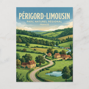 Périgord-Limousin Regional Natural Park France Postcard
