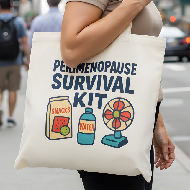 Perimenopause Survival Kit – Funny Tote for Snacks (Creator Uploaded)