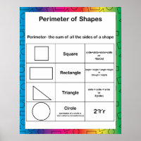Perimeter Math Rainbow Background