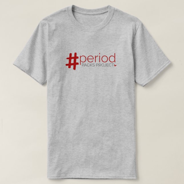 Period Packs Project T-Shirt - Grey (Design Front)