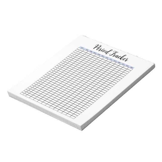 Period Tracker Notepad (Rotated)