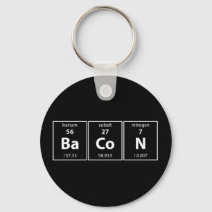 Periodic Bacon Key Ring