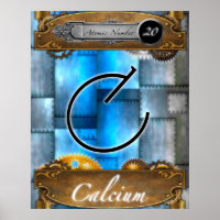 Periodic Element Calcium Atomic Number #20 Poster