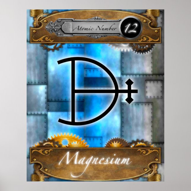 Periodic Element Magnesium Atomic #12 Poster (Front)