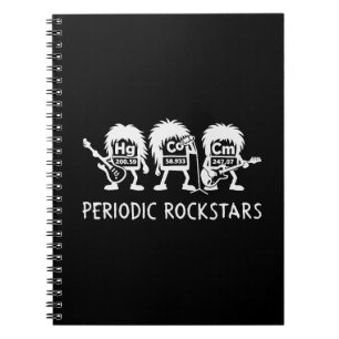 Periodic Rockstars Chemistry Humor Notebook