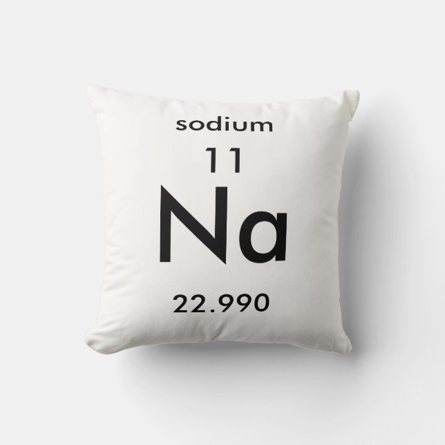Periodic Table 11 Sodium Pillow (Front)