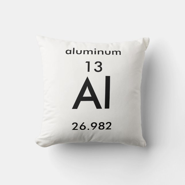 Periodic Table 13 Aluminium Pillow (Front)