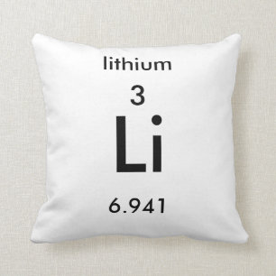 Periodic Table 3 Lithium Pillow