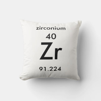 Periodic Table 40 Zirconium Pillow