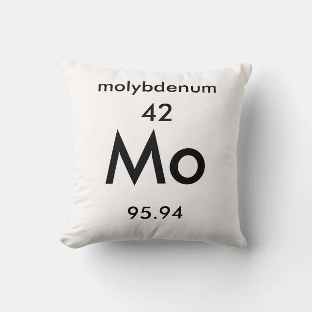 Periodic Table 42 Molybdenum Pillow (Front)