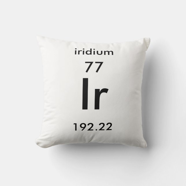 Periodic Table 77 Iridium Pillow (Front)