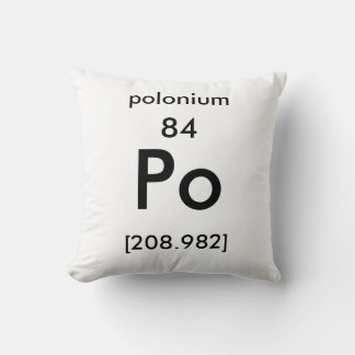 Periodic Table 84 Polonium Pillow