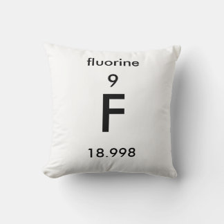 Periodic Table 9 Fluorine Pillow
