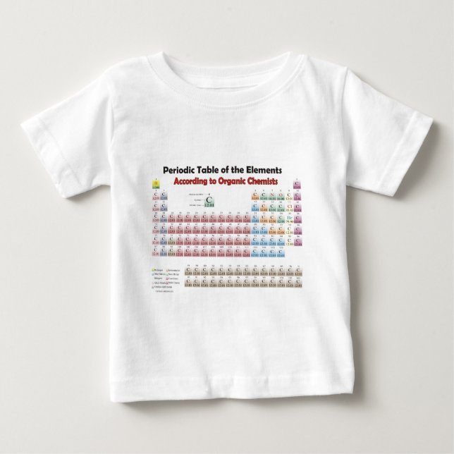PERIODIC TABLE According to Organic Chemists Baby T-Shirt (Front)