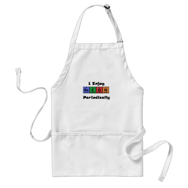 Periodic Table Bacon Science Chemistry Funny Standard Apron (Front)