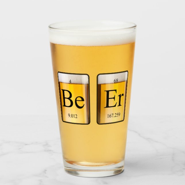 Periodic Table: Be Er Glass (Front Filled)