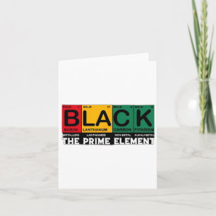 Periodic Table Black The Prime Element Black Histo Card