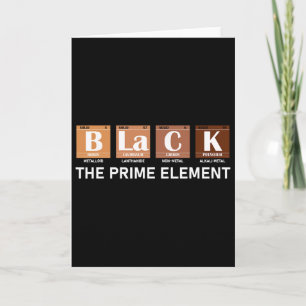 Periodic Table Black The Prime Element  Card