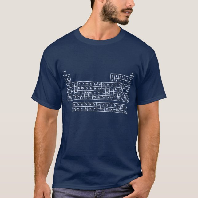 Periodic Table Blue T-Shirt (Front)