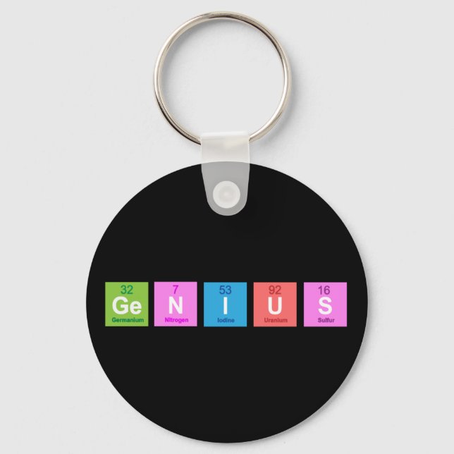 Periodic table chemistry fun key ring (Front)