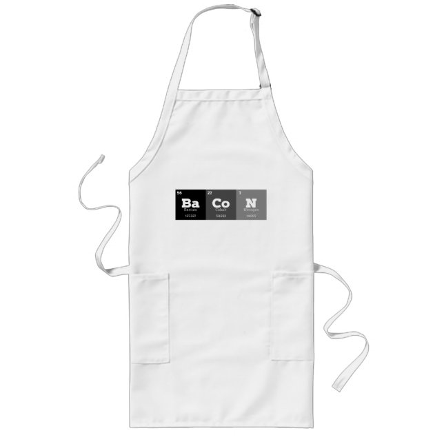Periodic Table Chemistry Science Nerd Long Apron (Front)