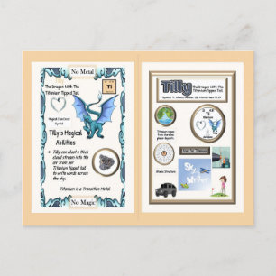 Periodic Table Dragon - Titanium Postcard