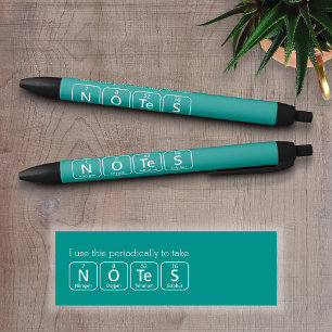 Periodic Table Elements Spelling Notes Black Ink Pen