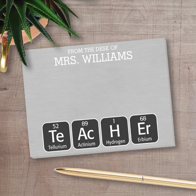 Periodic Table Elements Spelling Teacher Post-it Notes (Personalized Post-it Notes for Teachers)