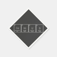 Periodic table GeNiUS cocktail napkin