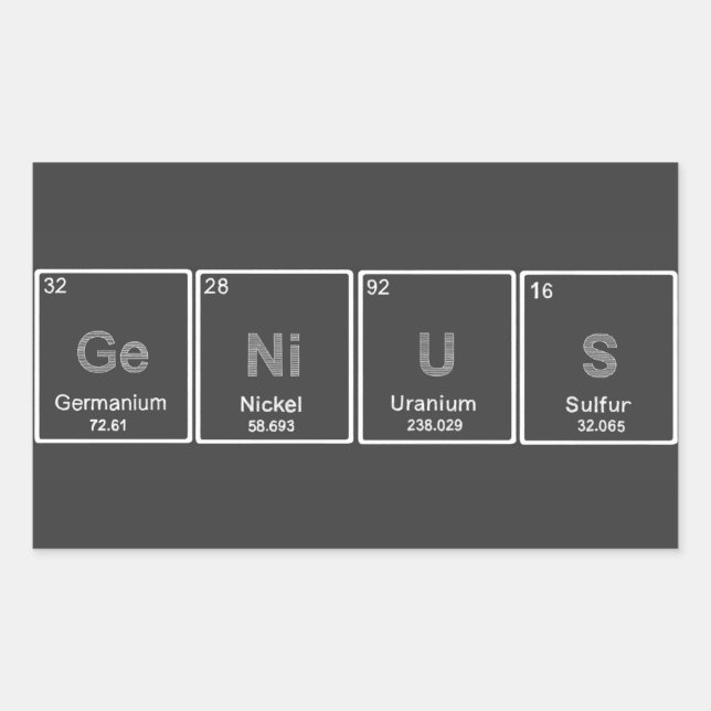 Periodic Table GeNiUS sticker (Front)