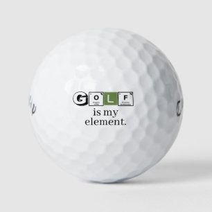 Periodic Table 'Golf Is My Element' Science Humor  Golf Balls