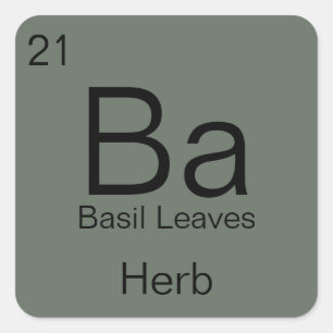 Periodic Table Herb & Spice Label