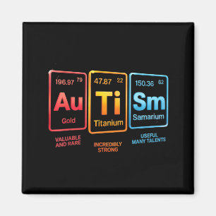 Periodic Table Inspired Autism Science Element Des Magnet