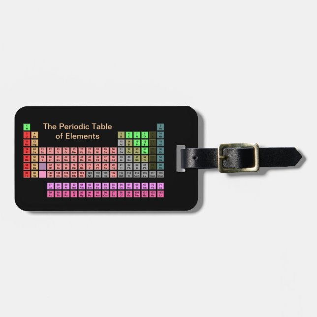 Periodic Table Luggage Tag (Front Horizontal)