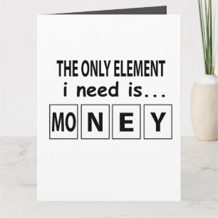 Periodic Table Money Element Funny Periodic Table Card