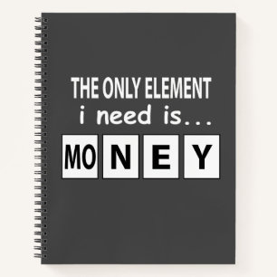 Periodic Table Money Element Funny Periodic Table Notebook