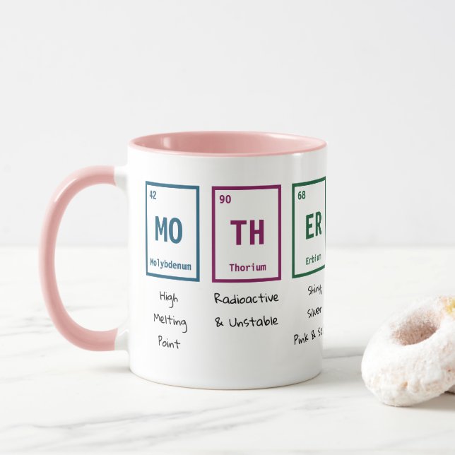 Periodic Table MOTHER gift mug (With Donut)