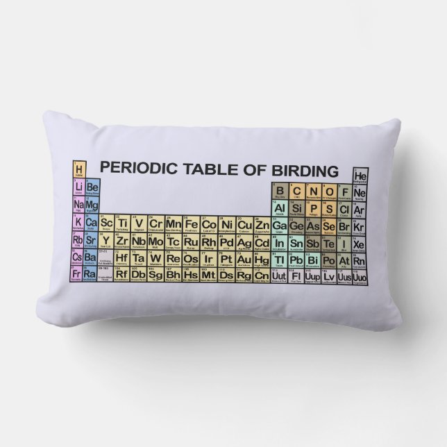 Periodic Table of Birding Lumbar Cushion (Front)