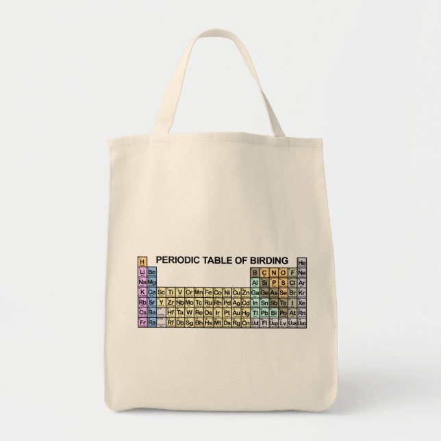 Periodic Table of Birding Tote Bag (Front)