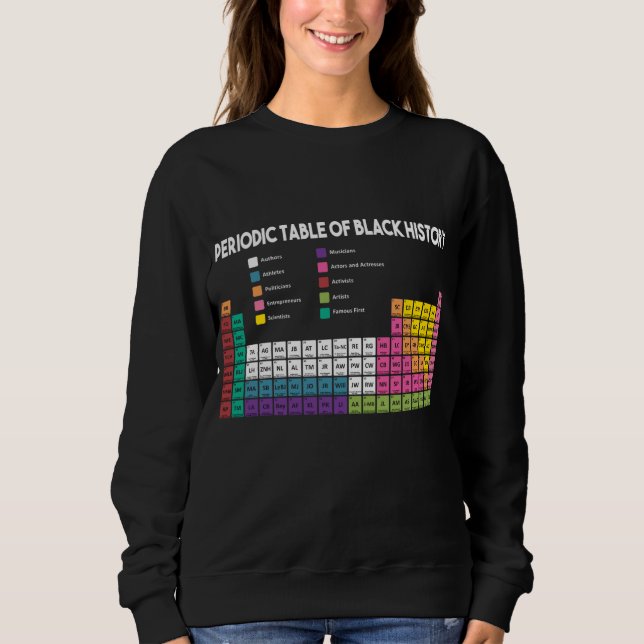 Periodic Table Of Black History Sweatshirt (Front)