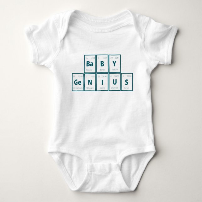 Periodic Table of Elements:  Baby Genius Bodysuit (Front)