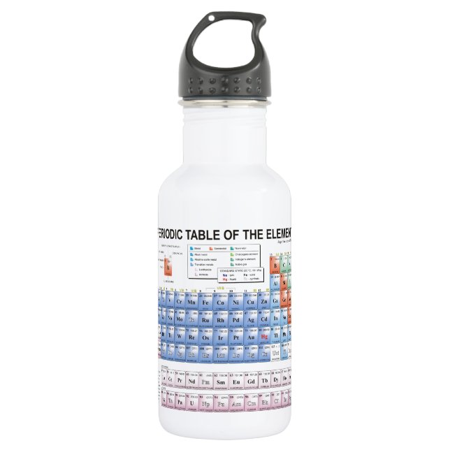 Periodic Table of Elements Fully Updated 532 Ml Water Bottle (Front)