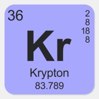 Periodic Table of Elements (Krypton) Square Sticker