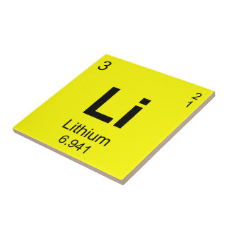 Periodic Table of Elements (Lithium) Tile