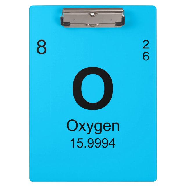 Periodic Table of Elements (Oxygen) Clipboard (Front)