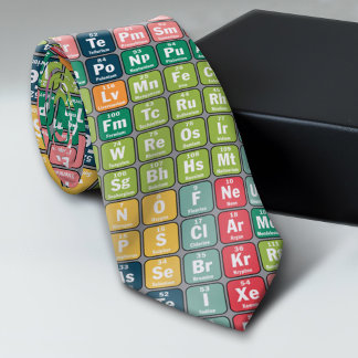 Periodic Table of Elements Pattern Tie